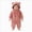 A69-Pink, variant on KJameas Baby Boys Girls Jumpsuit Fuzzy Fleece Bear Hooded Zip Up Footed