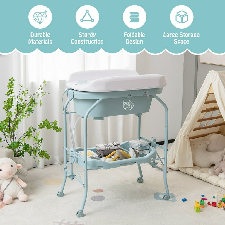 Baby bath tub changing table clearance combo