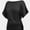 Black, variant on Women's Solid Short Sleeve Boat Neck Dolman Top with Side Shirring Trendy Casual Loose Fit T-Shirt