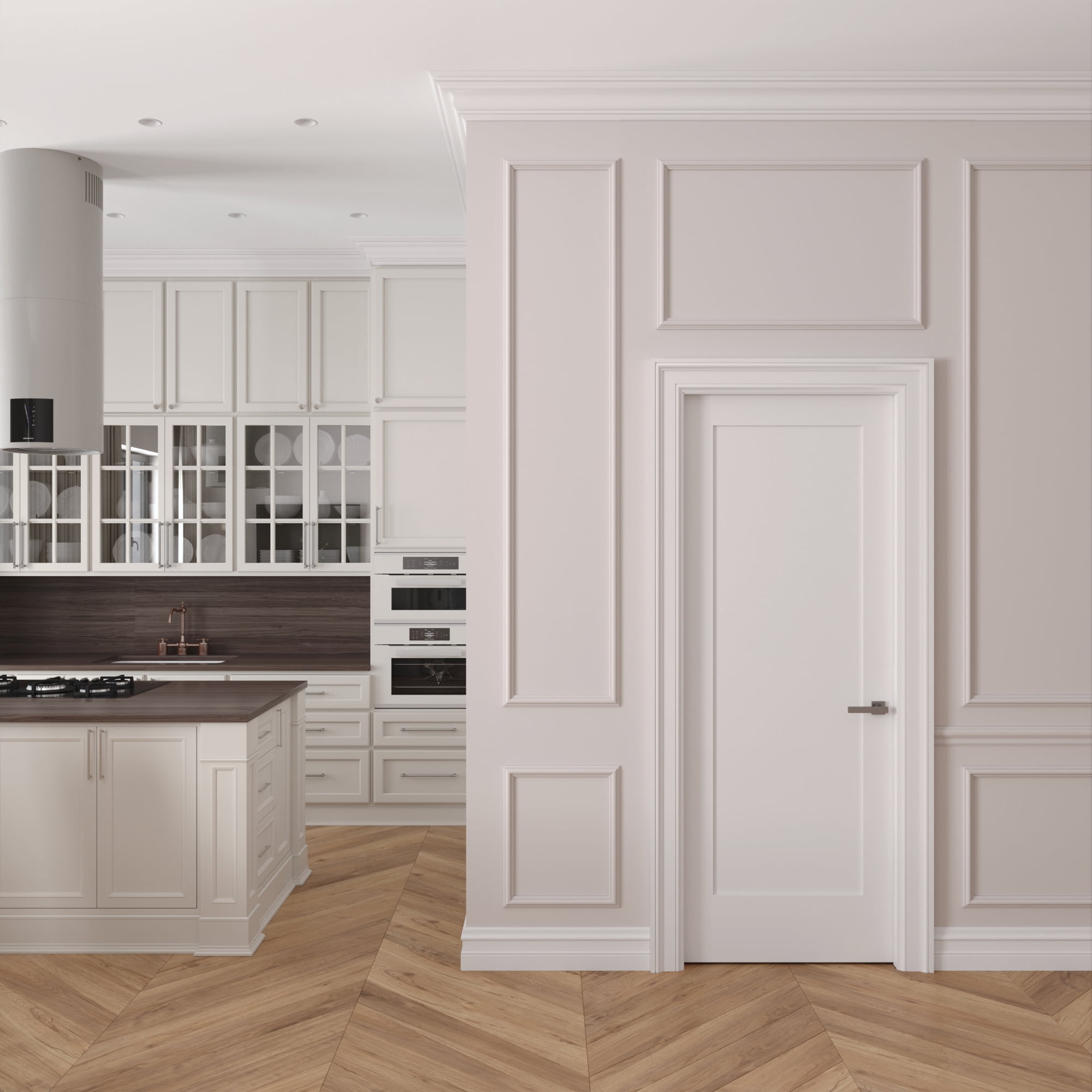 32 in. x 80 in. Right-Handed Solid Core White Primed Composite Single Pre-hung Interior Door Bronze Hinges