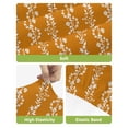 thumbnail image 4 of Orange Spring Leaves Bar Stool Covers Set of 2, Pastoral Botanical Striped Flowers Stretch Washable Bar Chair Covers with Backs, Removable Pub Counter Height Chair Cover for Kitchen Dining Room Cafe, 4 of 7