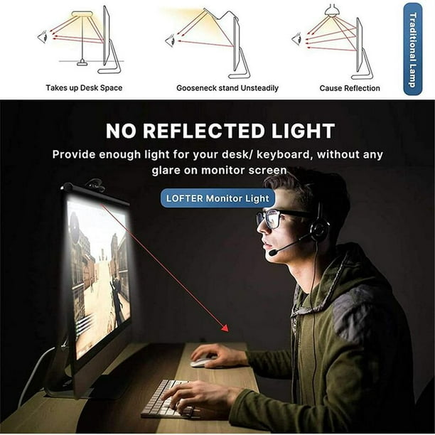 Lampe pour Écran d'Ordinateur PC Moniteur USB Barre Lumineuse à
