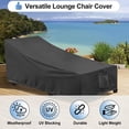 thumbnail image 4 of Funda Impermeable Negra para Sillón Tumbona de Patio OutdoorLines, 4 of 9