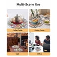 thumbnail image 2 of 13 Inch Round Placemats Set of 4, Spring Flowers Non Slip Heat Insulation PP Table Mats, Farmhouse Black Plaid Wood Grain Washable Place Mats for Kitchen Dining Party Table Decor, 2 of 7