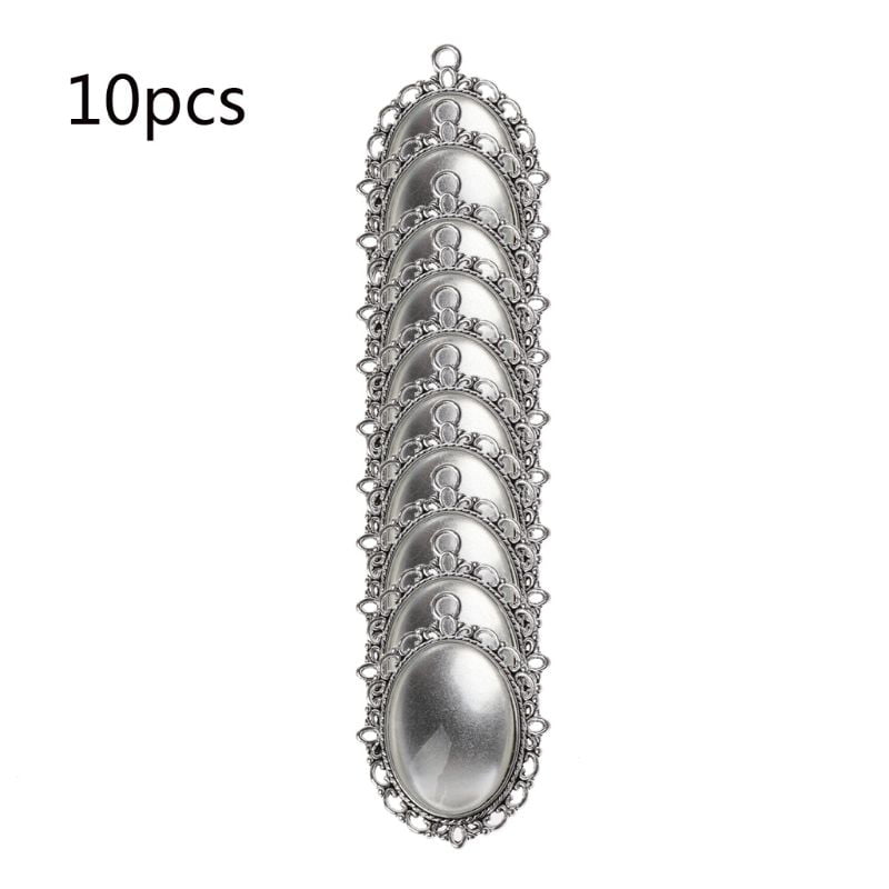10PCS ANTIQUE SILVER CHARM STRONG IS BEAUTIFUL METAL ALLOY PENDANTS 