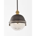 thumbnail image 5 of Maxim 10184OIAB Portside 1-Light Outdoor Pendant, Oil Rubbed Bronze & Antique Brass, 5 of 5