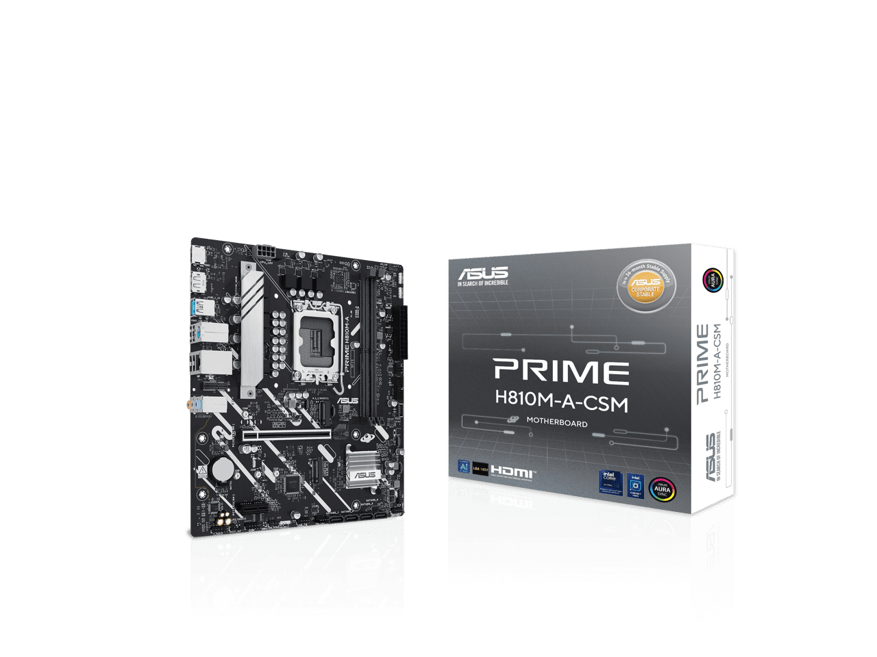 Asus Prime H810M-A-CSM Desktop Motherboard - Intel H810 Chipset - Socket LGA-1851 - Micro ATX (primeh810m-acsm)
