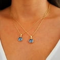 thumbnail image 6 of Turandoss 14K Gold Plated Charm Evil Eye Blue Eyes Amulet Pendant Necklace for Women Boho Turkish Blue Jewelry Teacher Appreciation Mothers Day Graduation Gifts for Her Mom Kids Teen Girls Wife Ideas, 6 of 7