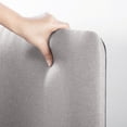 thumbnail image 3 of Mellow KERT Metal and Wood Platform Bed frame with Upholstered Headboard, Full, Oak Grey, 3 of 11