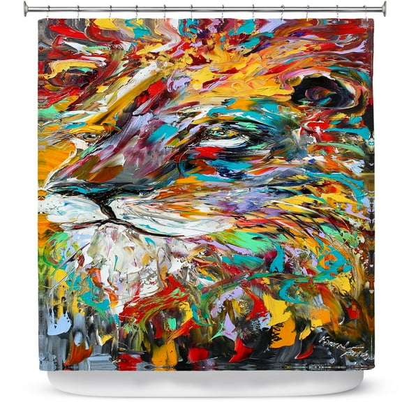 Shower Curtains 70" x 84" from DiaNoche Designs by Karen Tarlton - Abstract Lion