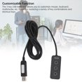 thumbnail image 3 of USB Macro Programming Key, 3 Key USB Keyboard Braille Design 3 Key Custom Keyboard Custom Keyboard Mouse Multimedia Function Macro Keypad for Work Gaming, 3 of 7