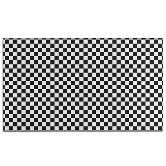 Black and White Small Checkered Pattern Door Rugs,Washable Non Slip Door Mats Indoor,Decorative Door Mats,Entry Mat Indoor for Entrance,Bedroom,Kitchen,Bathroom,17"x30"