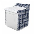 thumbnail image 2 of Acanthus Washer Cover, Continuous Classic Botanical Motif Pattern with Curls and Swirls, Waterproof Dustproof Decorative Fabric, 29" x 28" x 40", Night Blue and Eggshell, by Ambesonne, 2 of 3