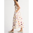 thumbnail image 5 of Jaimenalin Women'S Summer Midi Dresses Plaid Sleeveless Spaghetti Strap Smocked Tiered Beach Sundress Pockets Colorful XS, 5 of 7