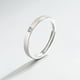 thumbnail image 1 of Anillo de pareja de plata esterlina, un par de anillos de diseño de nicho para mujeres, personalidad de niños, simple, abierto, anillo de letras con incrustaciones de diamantes, moda, 1 of 6
