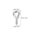 thumbnail image 2 of 500 Pack Small Screw Eye Hooks Mini Eyelets Screws, 5x10x1.2mm, Silver White, 2 of 5