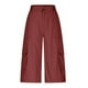 thumbnail image 4 of WILLBEST Pantalones Casuales de Lino Ajustados para Mujer, con Cintura Elástica y Cordón Ajustable para Mayor Comodidad y Estilo. Grande, 4 of 5