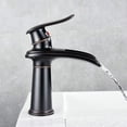 thumbnail image 4 of Robinet de Lavabo à Poignée Unique, Noir, 4 of 5