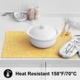 thumbnail image 3 of decorUhome Placemats Set of 6 - Cotton Linen Blend Washable Heat Resistant Dining Table Mats, Mustard Yellow, 13" x 19", 3 of 8