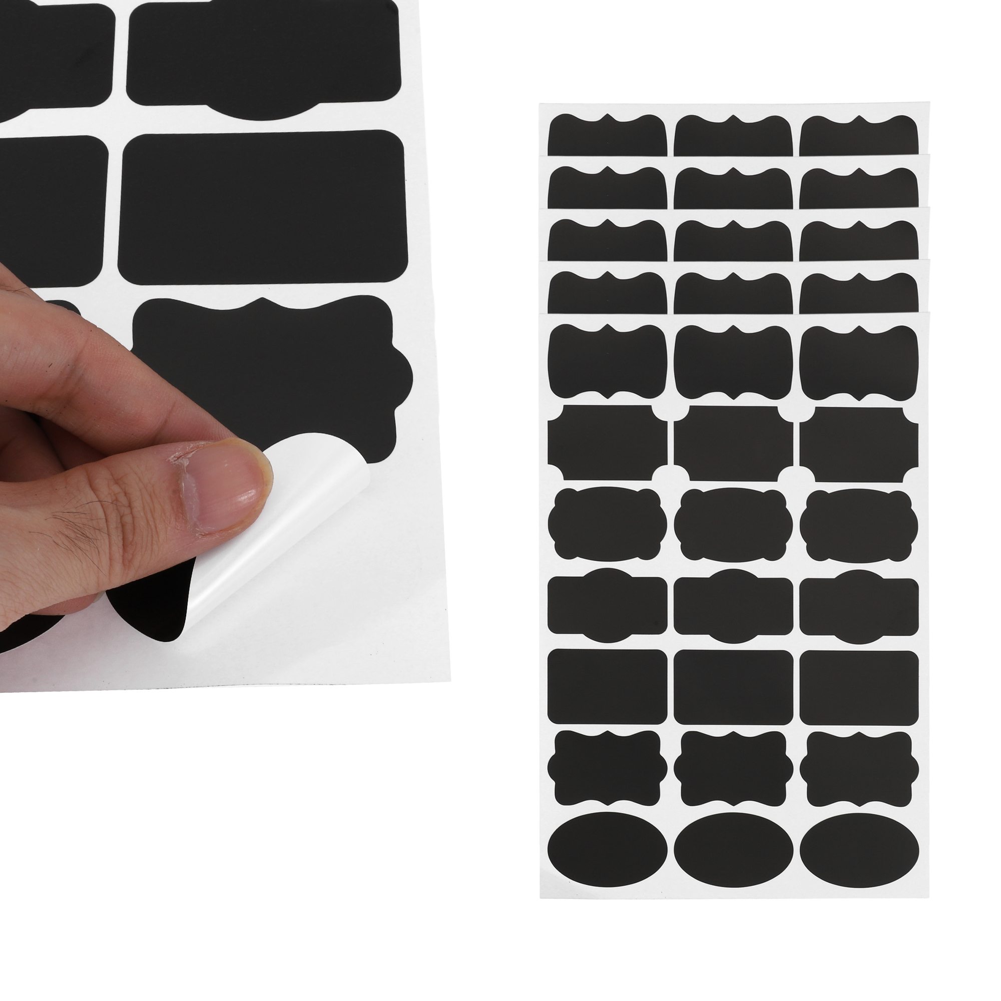 Unique Bargains Removable Erasable Gift Stickers 2.36"x1.5" Black 10 Pcs
