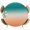 Orange, variant on Teal Pink Ombre Round Tablecloth 36-44 Inch Round Fitted Table Cloth with Elastic Edge, Modern Gradient Abstract Art Waterproof Table Cover Protector for Outdoor Picnic Party Dining