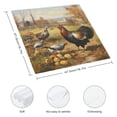 thumbnail image 3 of WERPE Turkeys Birds Field Cloth Napkins Polyester Gift Thanksgiving Reusable Machine Washable Fabric for Events 4 PCS, 3 of 7