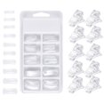 thumbnail image 1 of DNHCLL 600 uñas de los pies postizas de 12 tamaños, cubierta completa, uñas de los pies acrílicas francesas artificiales para salones de uñas y arte de uñas DIY (natural), 1 of 5