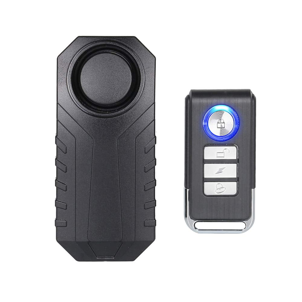Wireless Anti-Theft Burglar Security Alarm for Bike Motorcycle Car Mobility Scooter Vehicles Remote Control Included 113db Super Loud and Waterproof Bicycle Alarm 