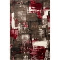 thumbnail image 4 of MDA Rug Imports Rhodes Collection Abstract Area Rug 2'8'' x 8'1'' - Red/Brown, 4 of 5