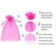thumbnail image 3 of Bolsas de regalo SumDirect, 100 unidades, organza transparente, 10 x 15 cm, color rosa intenso, 3 of 7