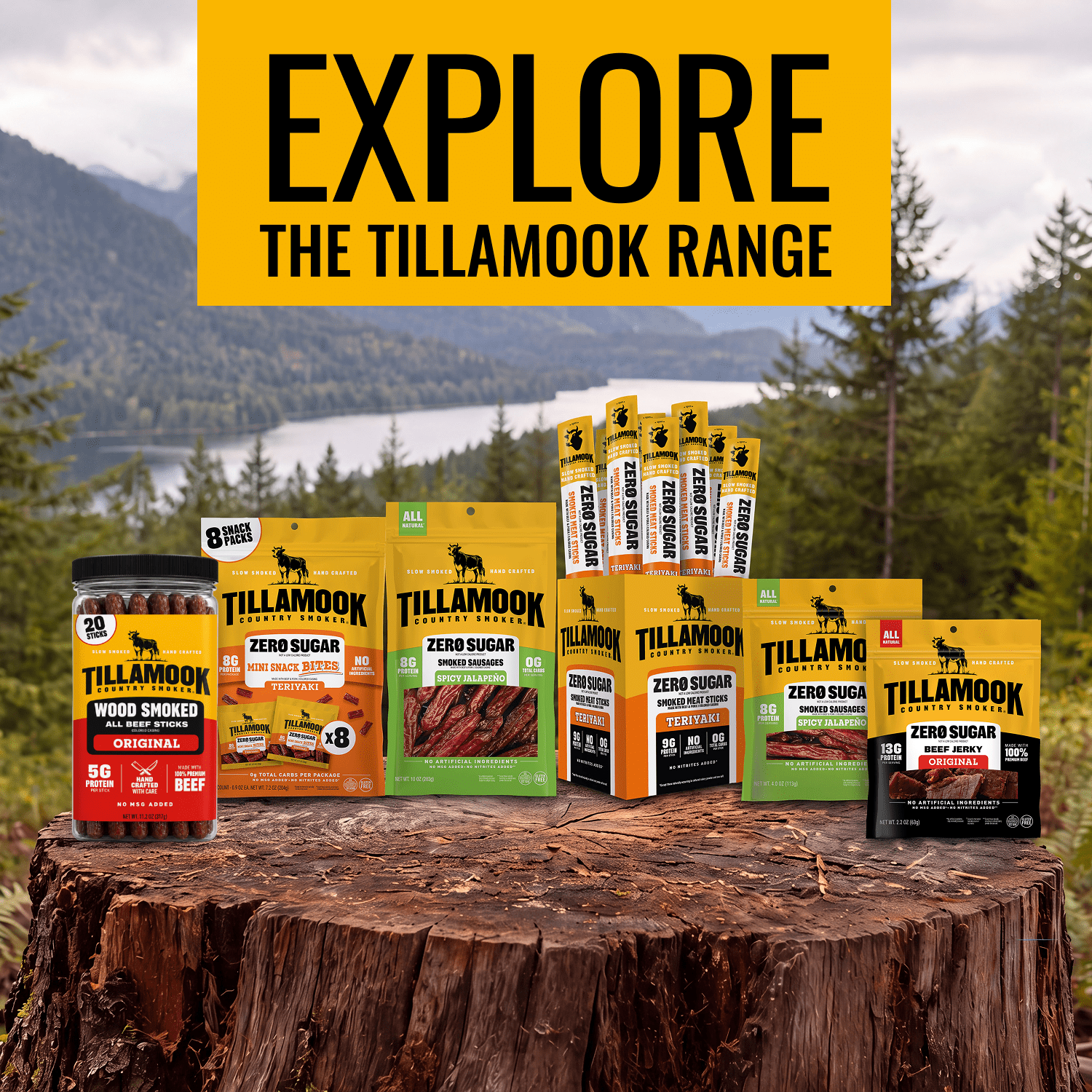 Tillamook Country Smoker Original Smoked Sausages, 6g Protein per Serving, 11.2 Oz Jar