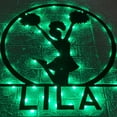 thumbnail image 3 of Handmadetneonsign Cheerleader Jumping Metal Wall Art Light, Cheerleader Metal Sign Wall Decor, Cheerleader Metal Decor, 3 of 5