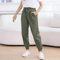 thumbnail image 3 of Delliss Girls' Trendy Fleece Solid Color Jogger Pants With Pocket Army Green 9 Years, 3 of 4