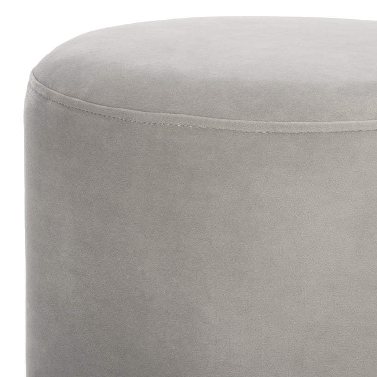SAFAVIEH Couture Elsworth Glam Velvet Ottoman with Brass Base