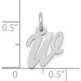 thumbnail image 2 of 10K White Gold Small Script Initial W Charm (17 X 11) Made In United States -Jewelry By Sweet Pea, 2 of 3