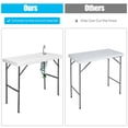thumbnail image 5 of Resenkos Folding Cleaning Sink Faucet Cutting Camping Table with Sprayer, Folding Picnic Table for Patio Pool Park Outdoor, 5 of 10