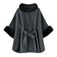 thumbnail image 2 of Drovellove Women's Cape Shawl Coat with Collar | Loose Fit Cloak Jacket for Cold Weather, Versatile Solid Color Outerwear for Shopping, Dating, Parties, and Casual Leisure Wear, 2 of 8