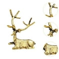 thumbnail image 6 of deevoka Animal Statue Cabinet Artwork Centerpiece Decorative Tabletop Deer Sculpture Dark Gold, 6 of 9
