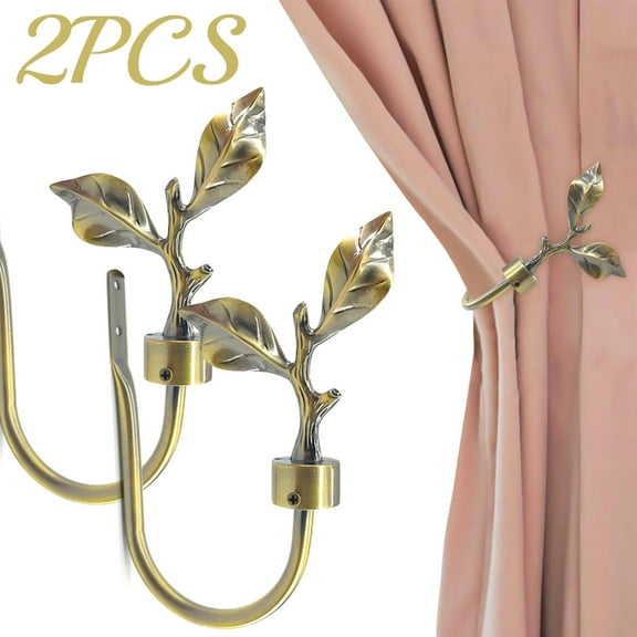 Curtain Holdbacks Curtain Wall Hook Curtain Tieback Hooks for Drapes Curtain Hangers Leaf Shaped