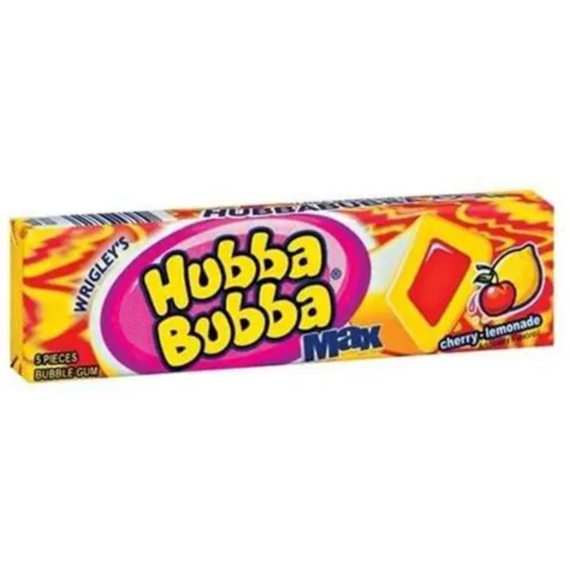 Hubba Bubba Max Bubble Gum CHERRY LEMONADE 5 PC 18 COUNT