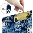 thumbnail image 4 of ZHANZZK Christmas Blue White Snowflake Clipboard Hardboard Wood Nursing Clip Board and Pull for Standard A4 Letter 13x9 inches, 4 of 5