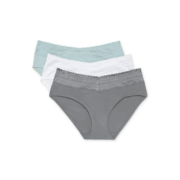 Warners® Blissful Benefits Women's Dig-Free Comfort Waist with Lace Cotton 3-Pack Hipster