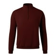 thumbnail image 5 of Baqcunre New Zipper Stand Neck Thickened And Velvet Solid Color Men's Sweater,XXL,Quarter Zip Pullover Men,Mens Sweatshirt,Long Sleeve Shirts For Men,Men'S Fashion Hoodies & Sweatshirts,,Wine, 5 of 5
