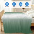 thumbnail image 4 of Dark Green Ombre Cooling Blanket, Lightweight Breathable Summer Throw Blanket with Double Sided Cold Effect, Modern Gradient Abstract Art Picnic Beach Blankets Bed Sheet for Hot Sleepers 40"x60", 4 of 8