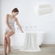 thumbnail image 1 of Juego de toallas de baño de lino suave | 1 toalla de baño y 1 toallita | Toallas de secado rápido y alta absorción para adultos | Baño, gimnasio y playa, 1 of 6