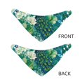 thumbnail image 3 of Naloa Peacock And Flowers Dog Bandana Large and Small-Dog Scarf Bib Handkerchief Accessories for Dogs and Cats(S-L)-Small, 3 of 5