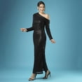 thumbnail image 2 of Globus Women Long Sleeves Sequinned Embellished Sheath Net Maxi Dress, 2 of 6