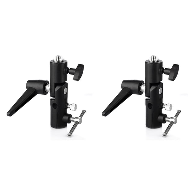 2X Soporte Giratorio para Paraguas, 1/4 Pulgadas, 3/8 Pulgadas, para Estudio Fotográfico, Soporte de Luz Speedlight, Accesorios para Estudio Fotográfico