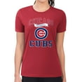thumbnail image 4 of Women's G-III 4Her by Carl Banks Red Chicago Cubs Super-Slim Fit Lightweight Team Logo Graphic T-Shirt, 4 of 5