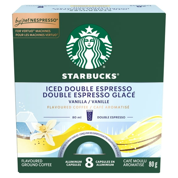 STARBUCKS Iced Double Espresso Vanilla Flavoured Coffee Capsules For NESPRESSO VERTUO